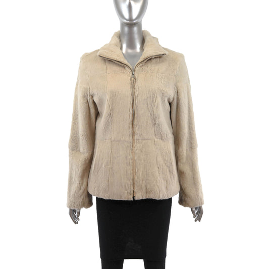 Beige Rabbit Jacket- Size S