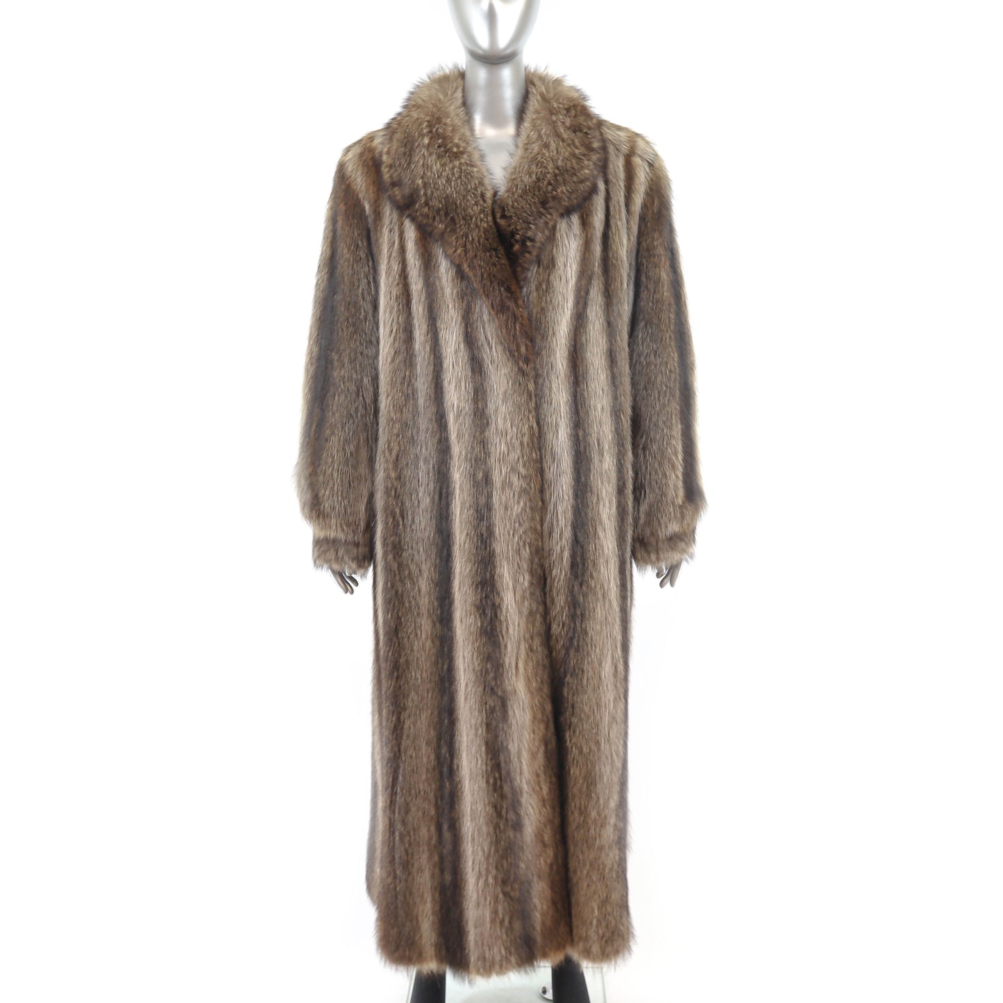 Full Length Raccoon Coat- Size XL