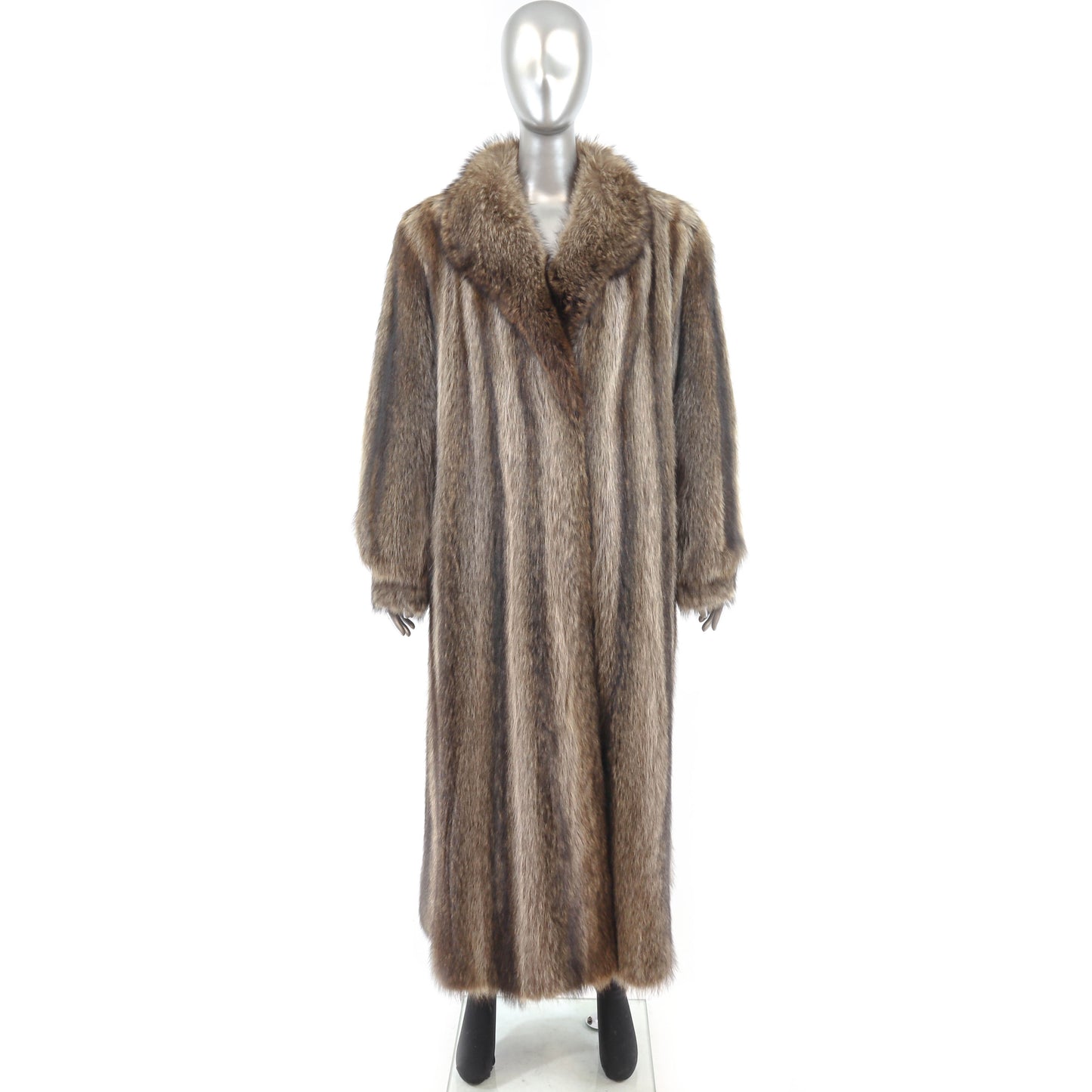 Full Length Raccoon Coat- Size XL