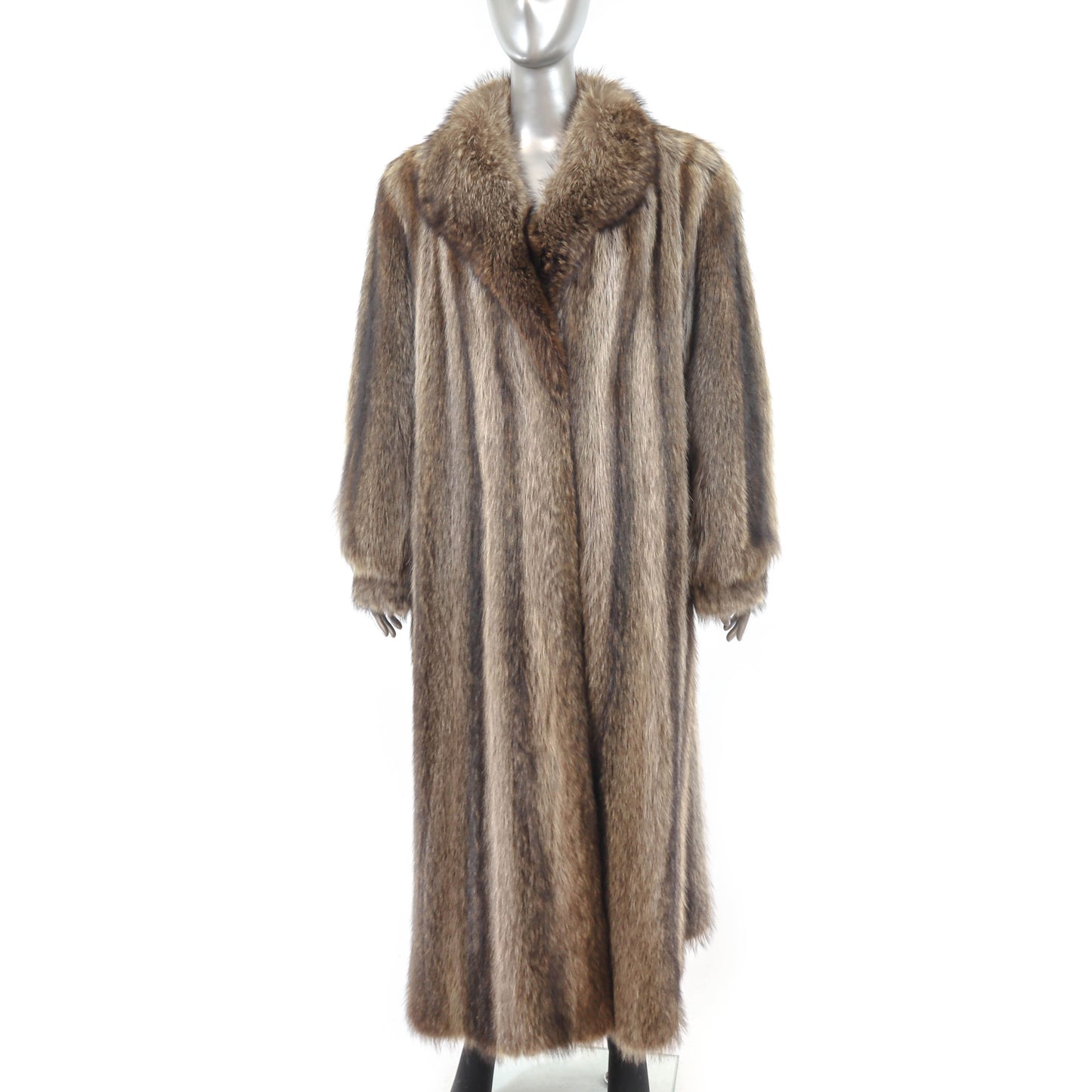 Full Length Raccoon Coat- Size XL