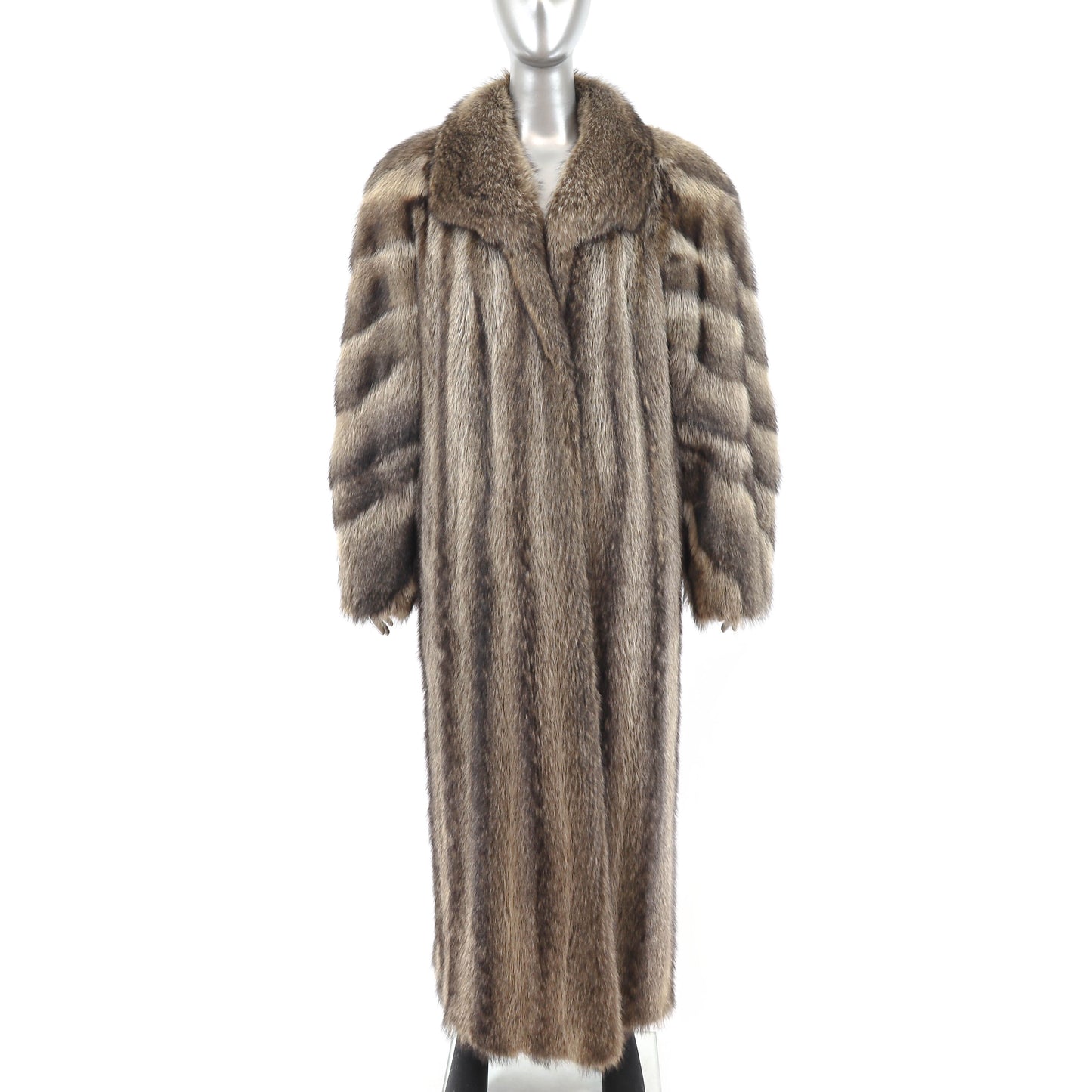 Full Length Raccoon Coat- Size L