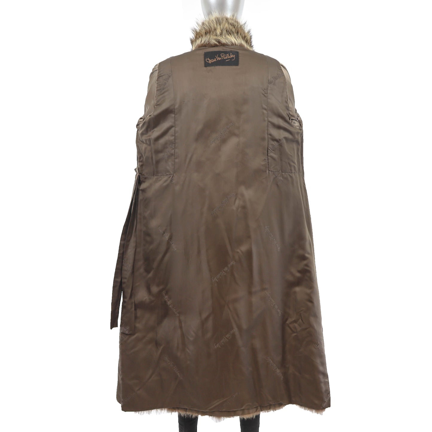 Diane Von Furstenberg Raccoon Coat- Size M