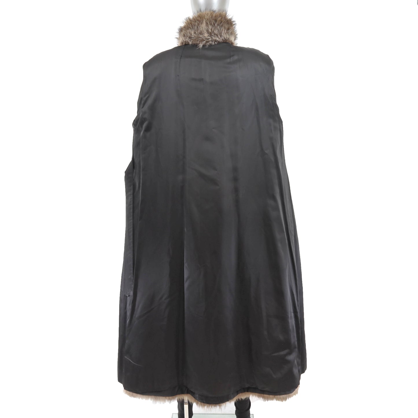 Full Length Raccoon Coat- Size XL