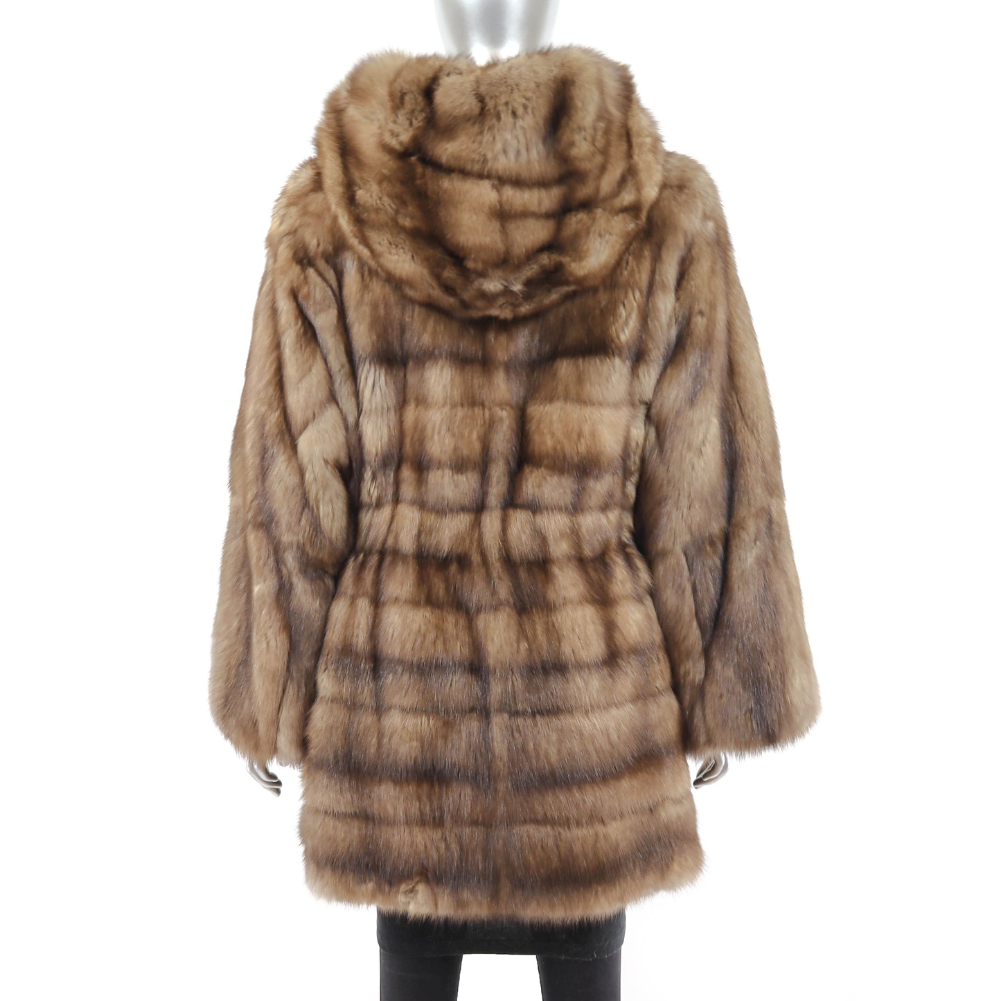 Hooded Sable 3/4 Coat- Size XL