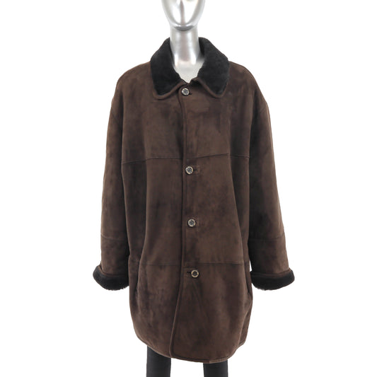 Men's Shearling Coat- Size XXXL