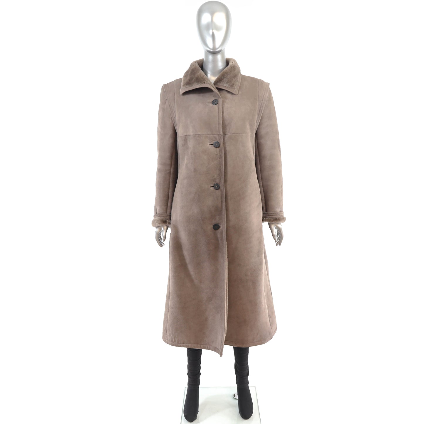 Full Length Shearling Coat- Size M