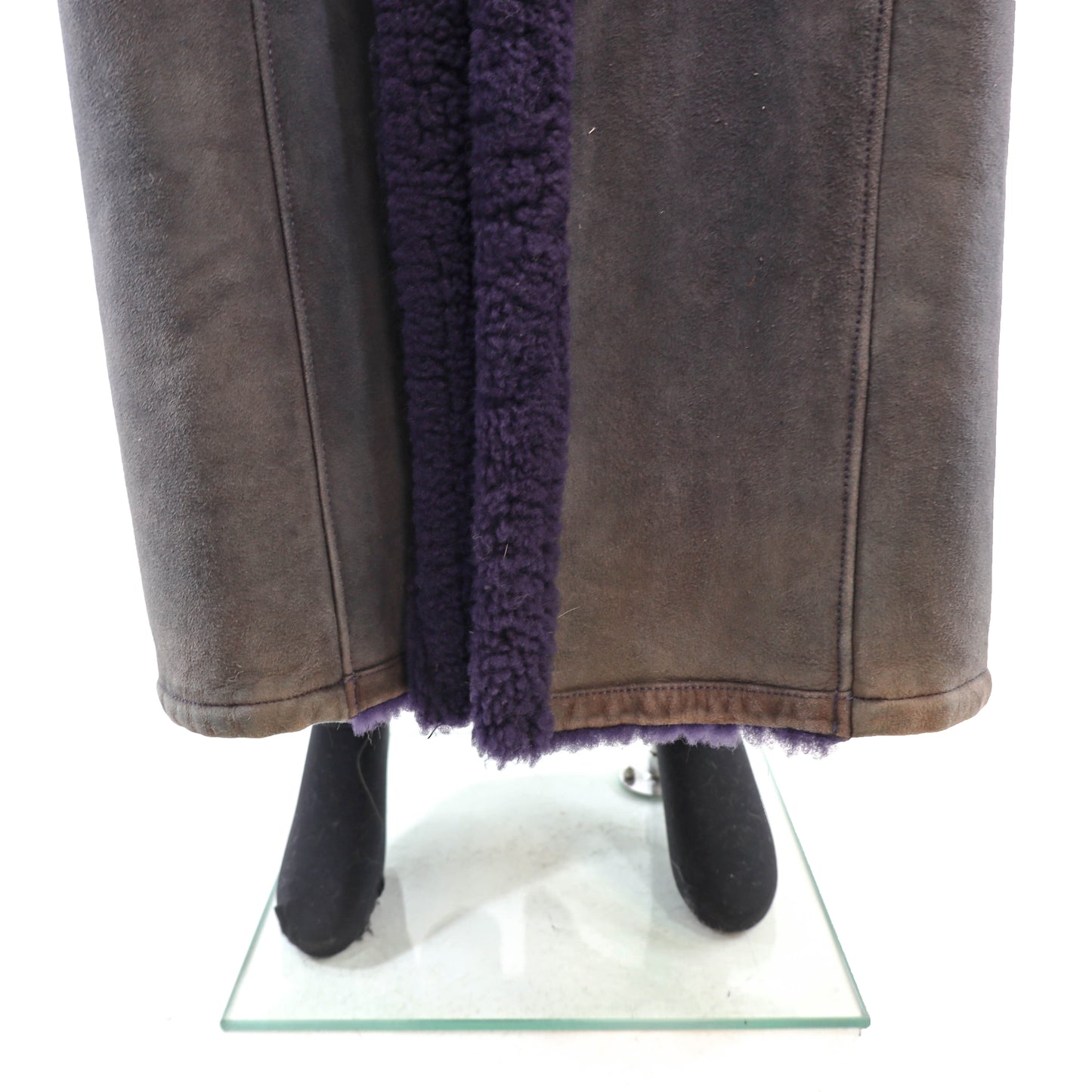 Purple Long Shearling Coat- Size XXXXL