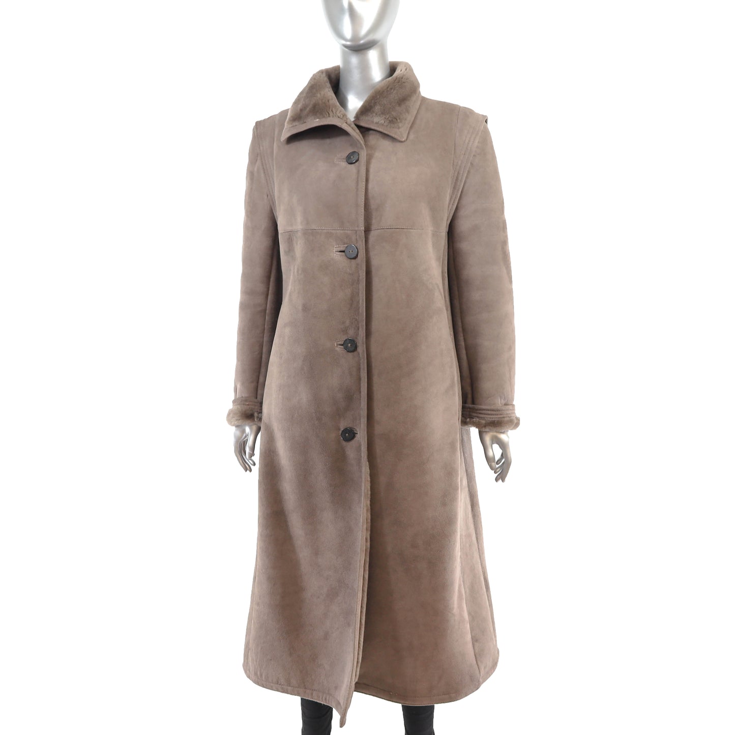 Full Length Shearling Coat- Size M