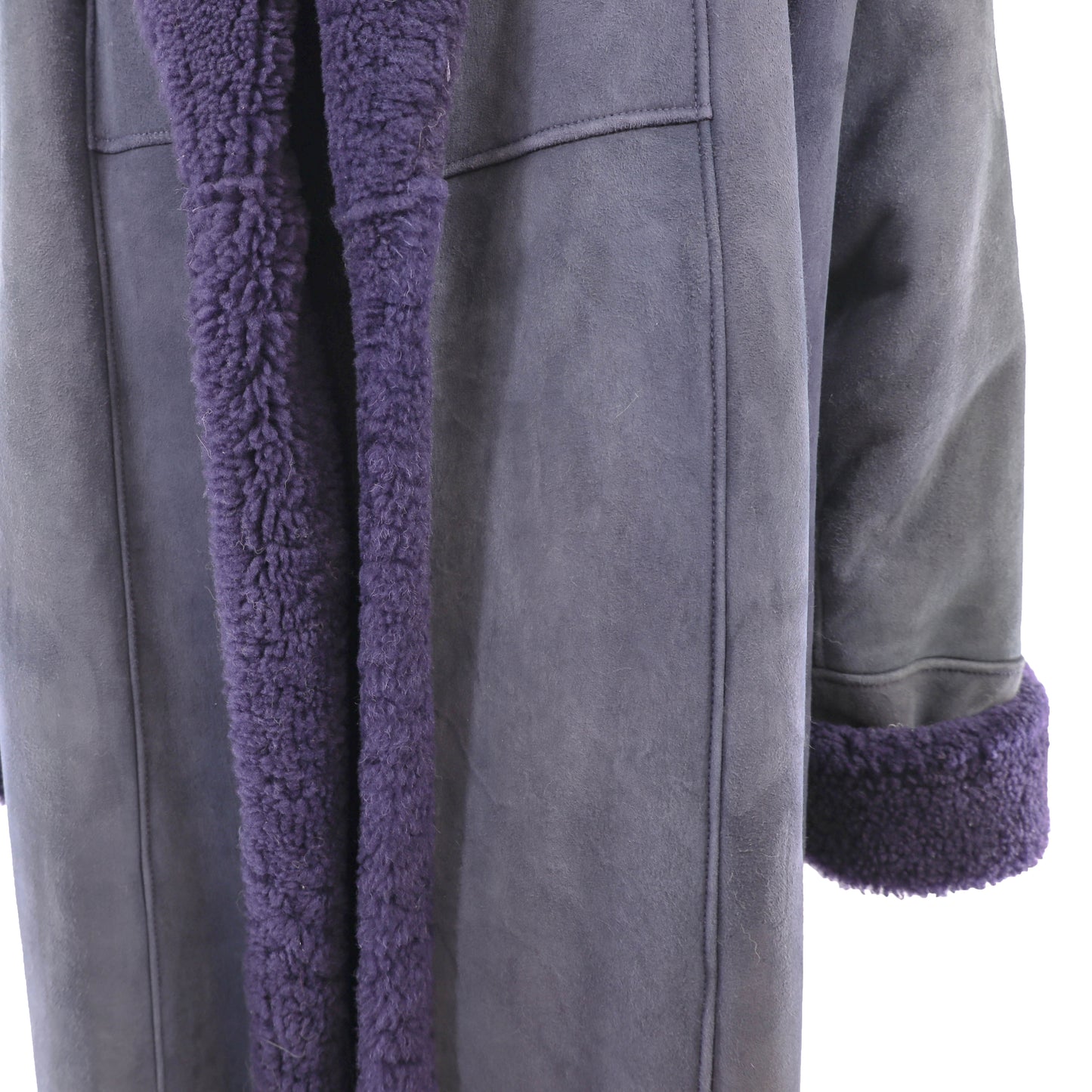 Purple Long Shearling Coat- Size XXXXL