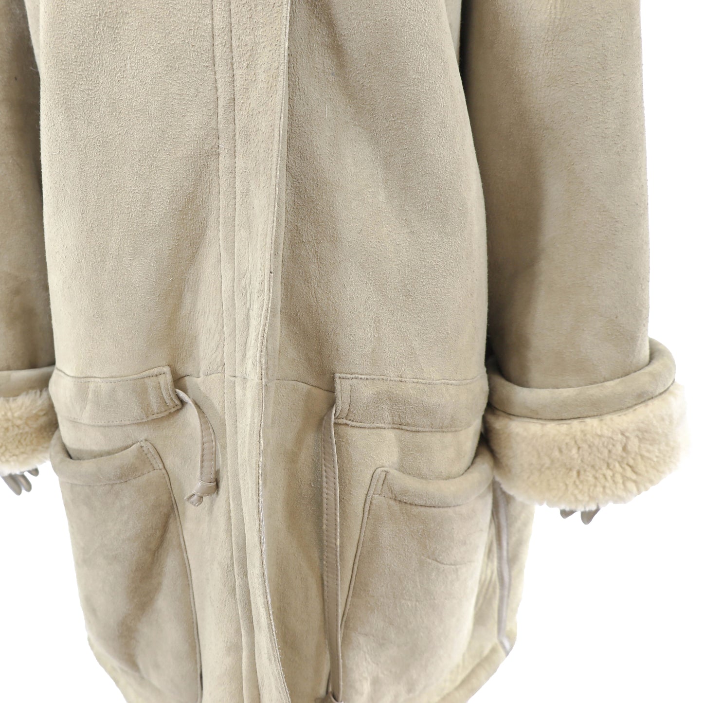 Hooded Shearling Coat- Size XXL