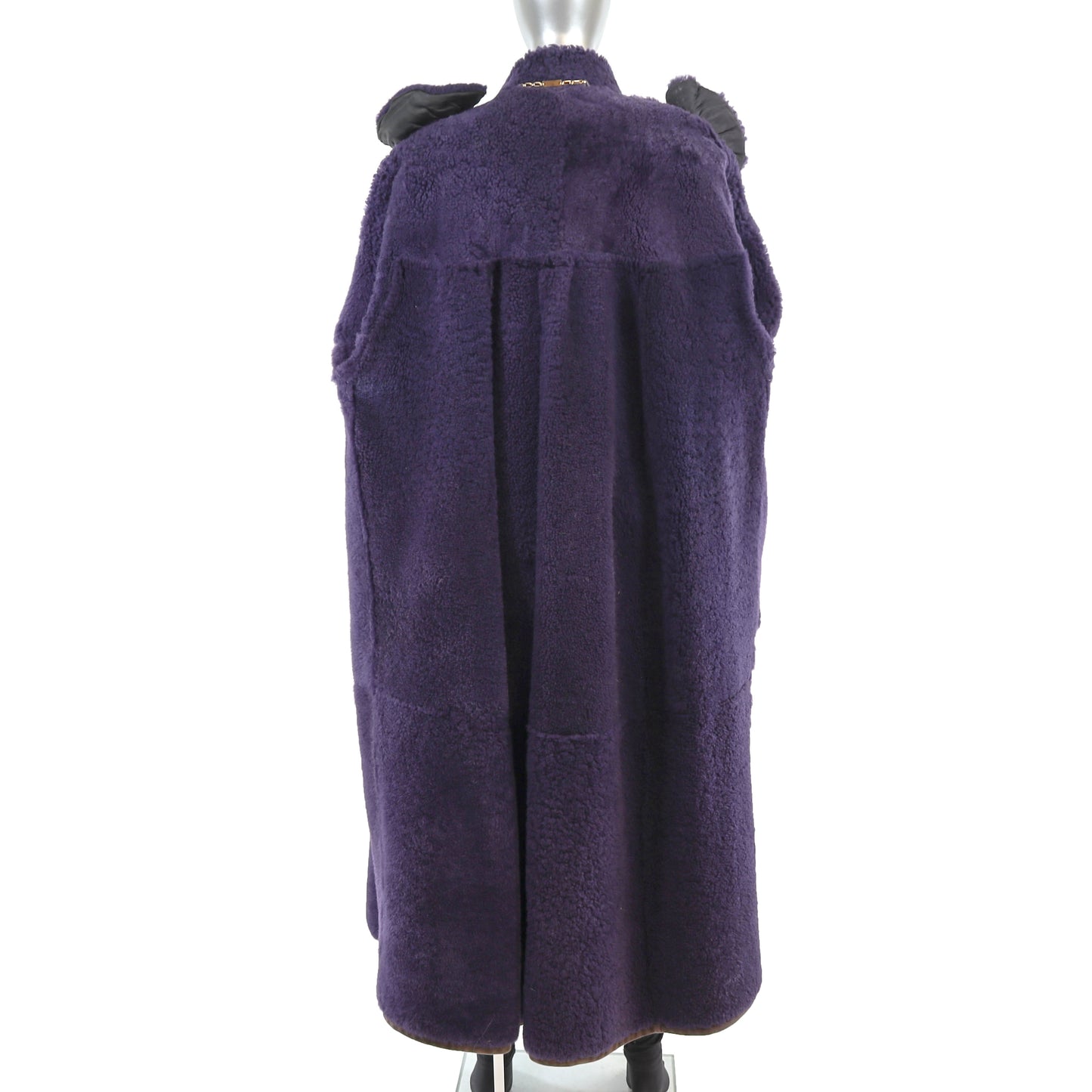 Purple Long Shearling Coat- Size XXXXL