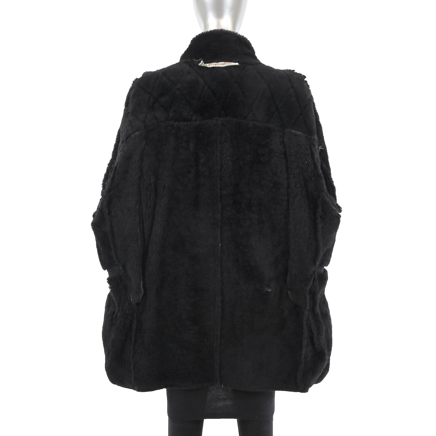 Men's Black Shearling Jacket- Size L