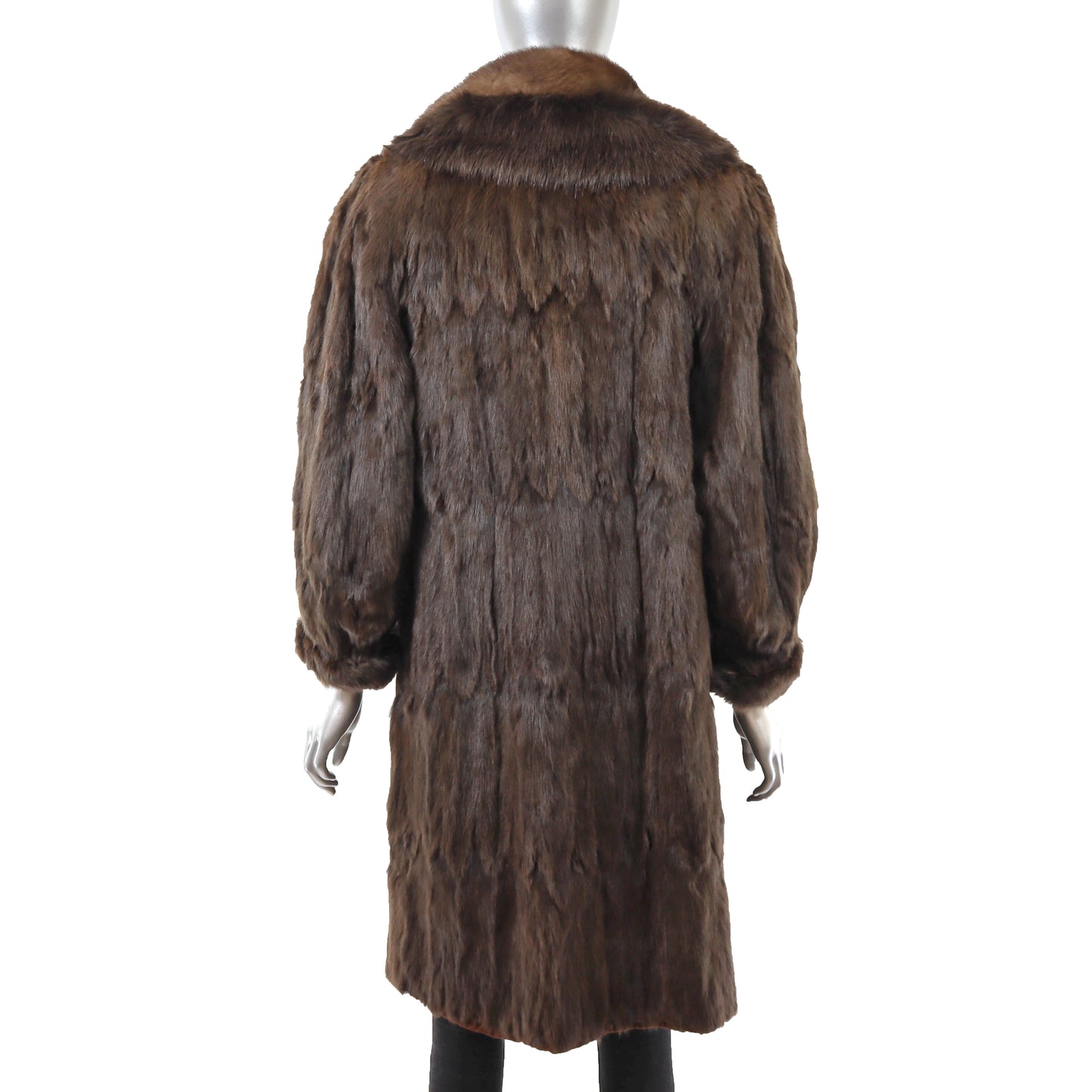 Squirrel Coat with Mink Collar- Size M