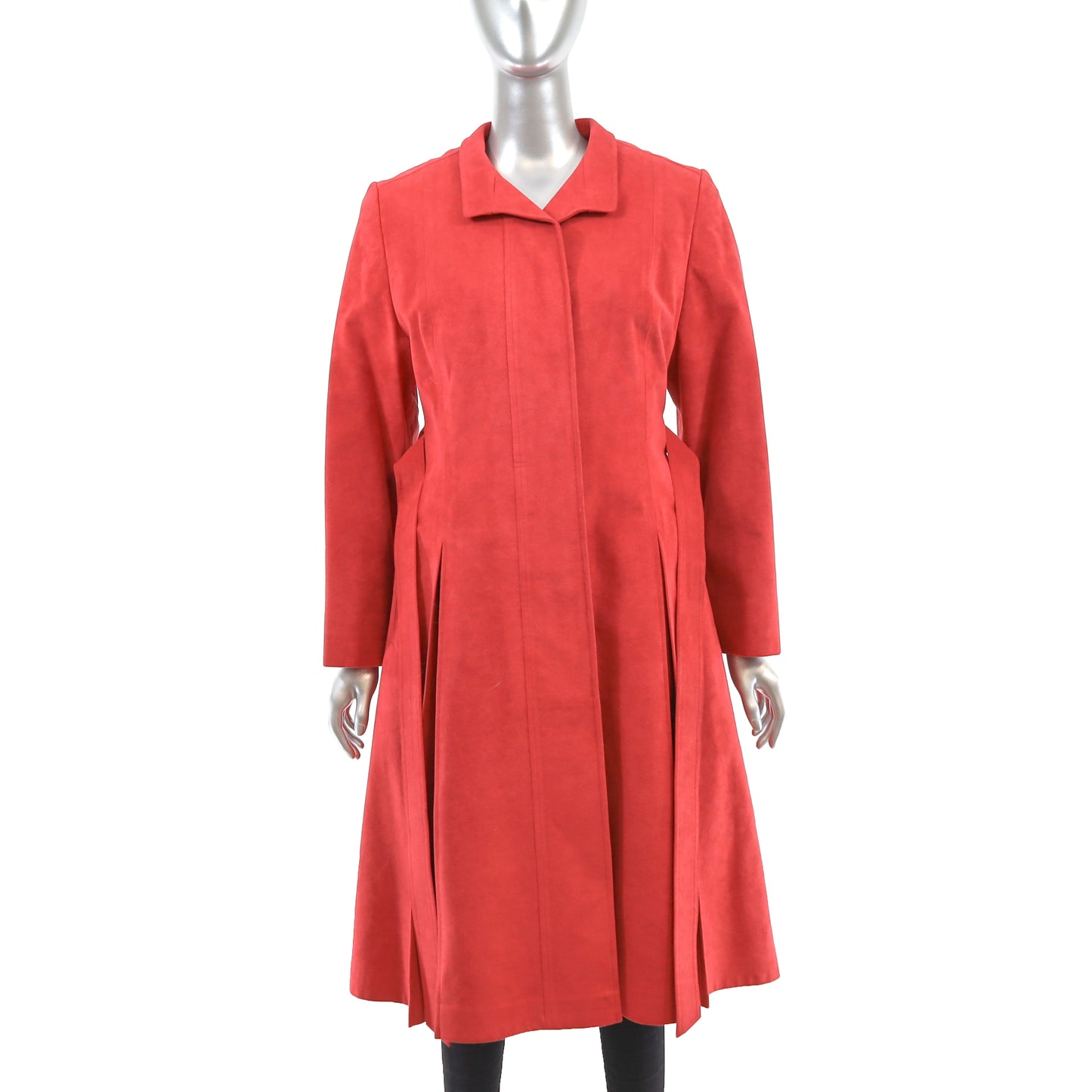 Red Suede Coat- Size S