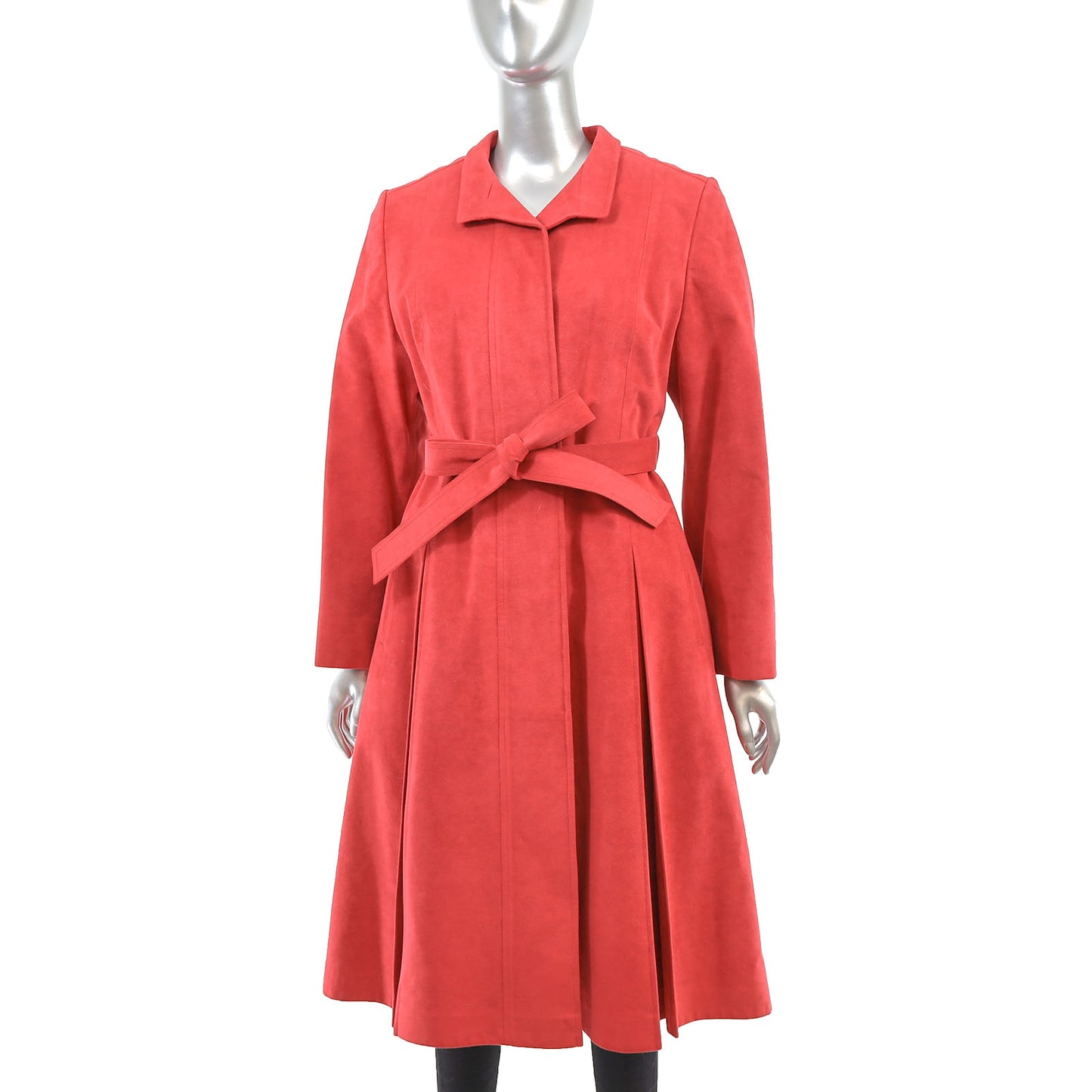 Red Suede Coat- Size S