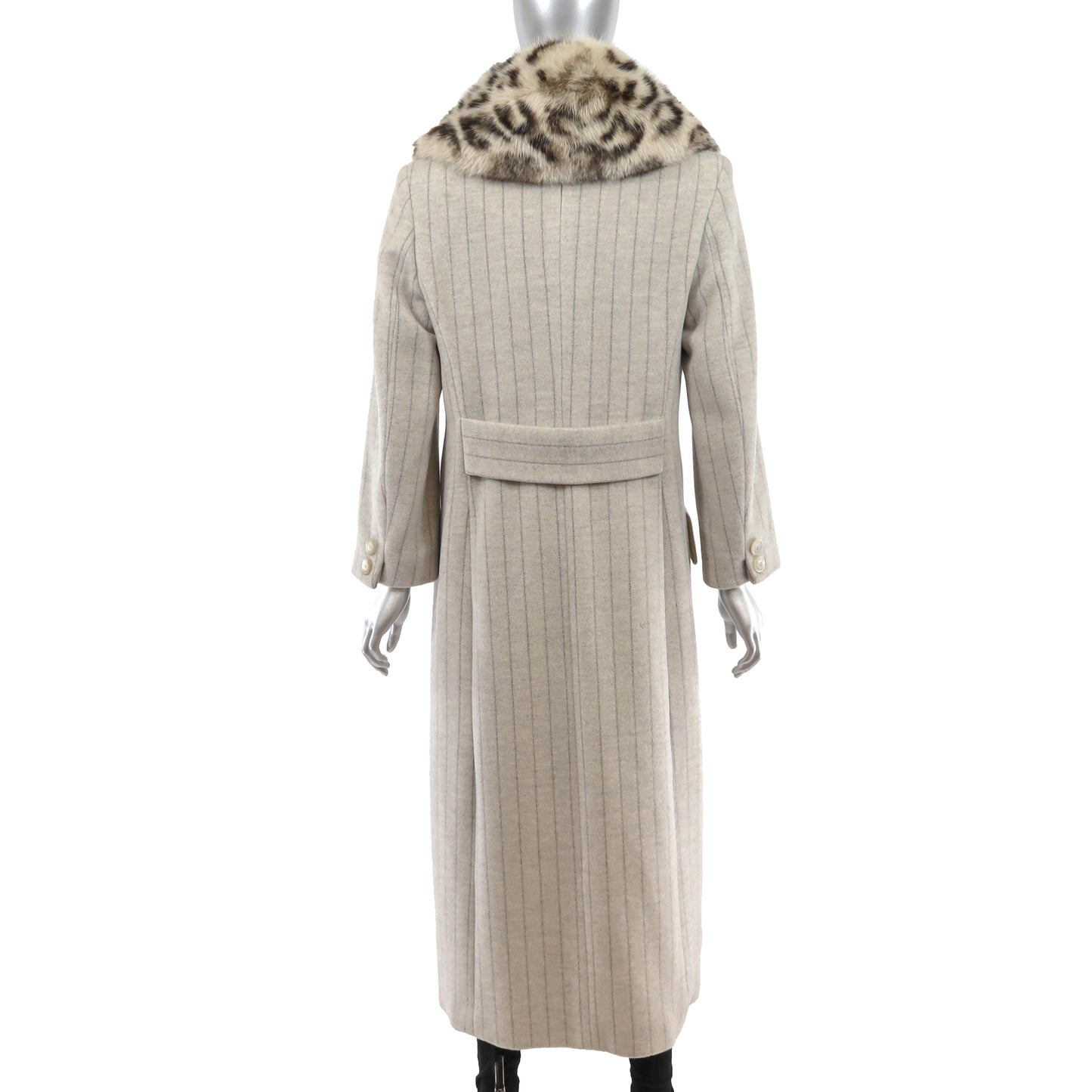 Giuliana Teso Wool Coat with Fox Collar- Size S