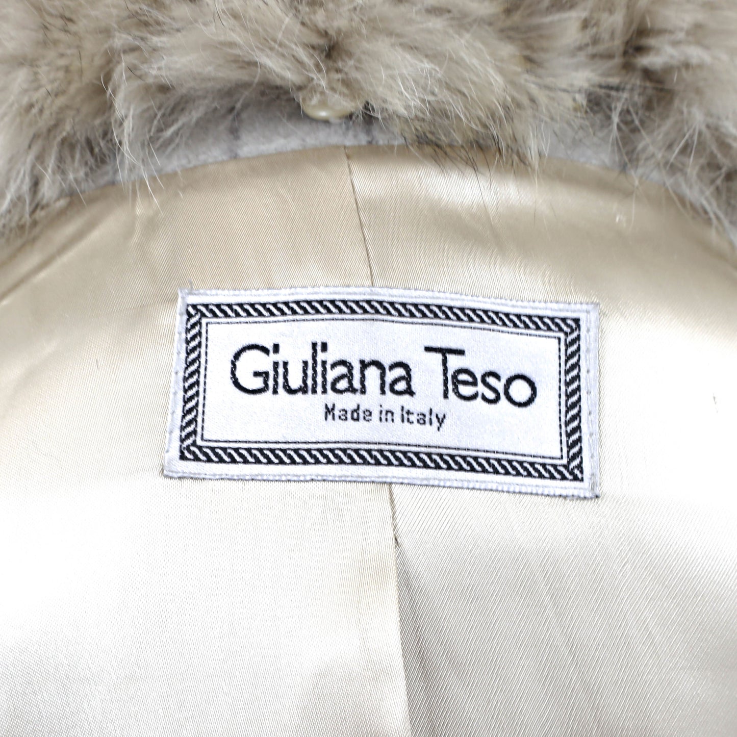 Giuliana Teso Wool Coat with Fox Collar- Size S