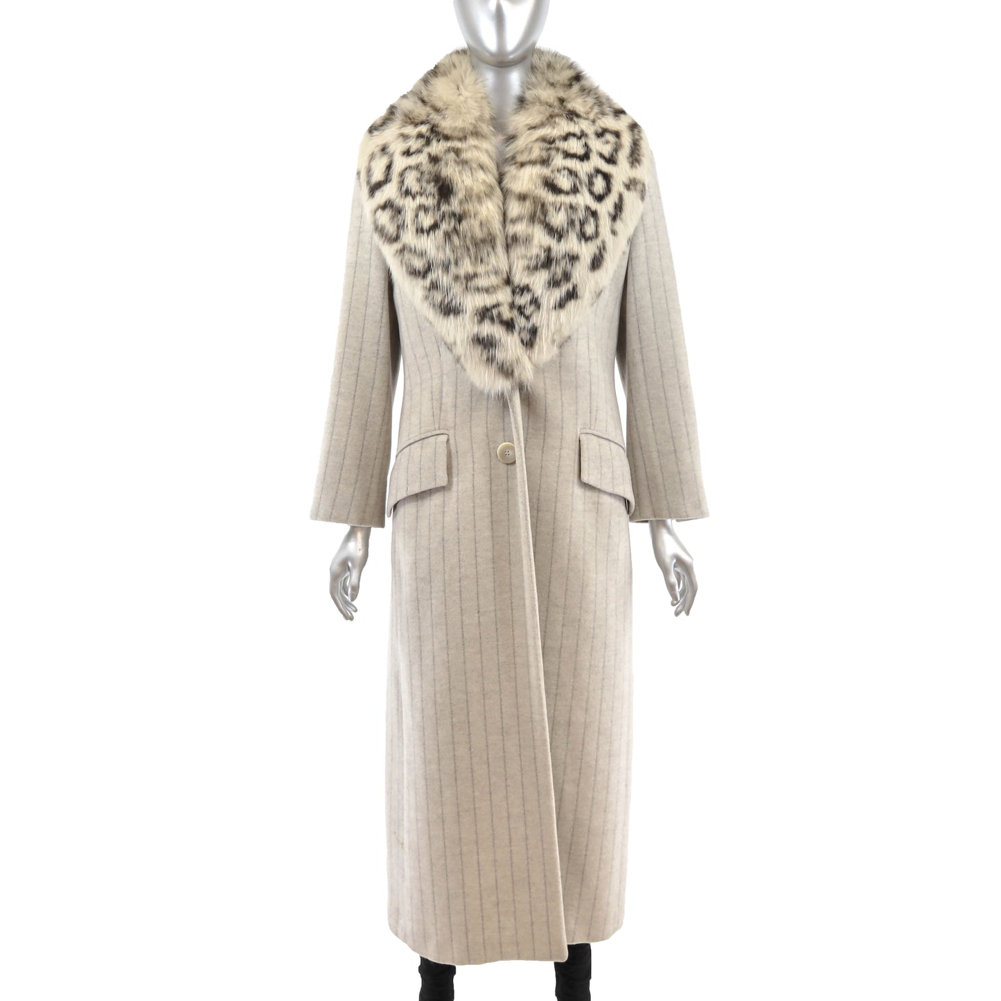 Giuliana Teso Wool Coat with Fox Collar- Size S