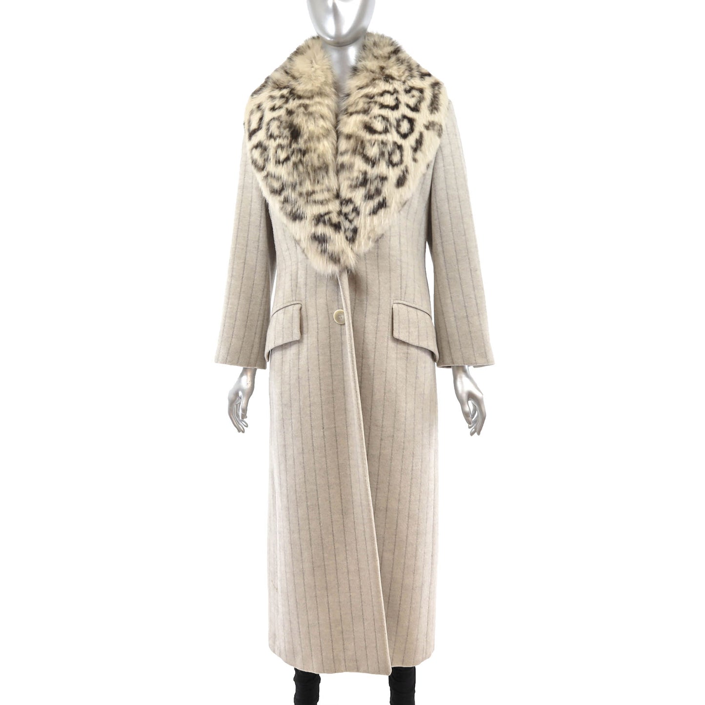 Giuliana Teso Wool Coat with Fox Collar- Size S