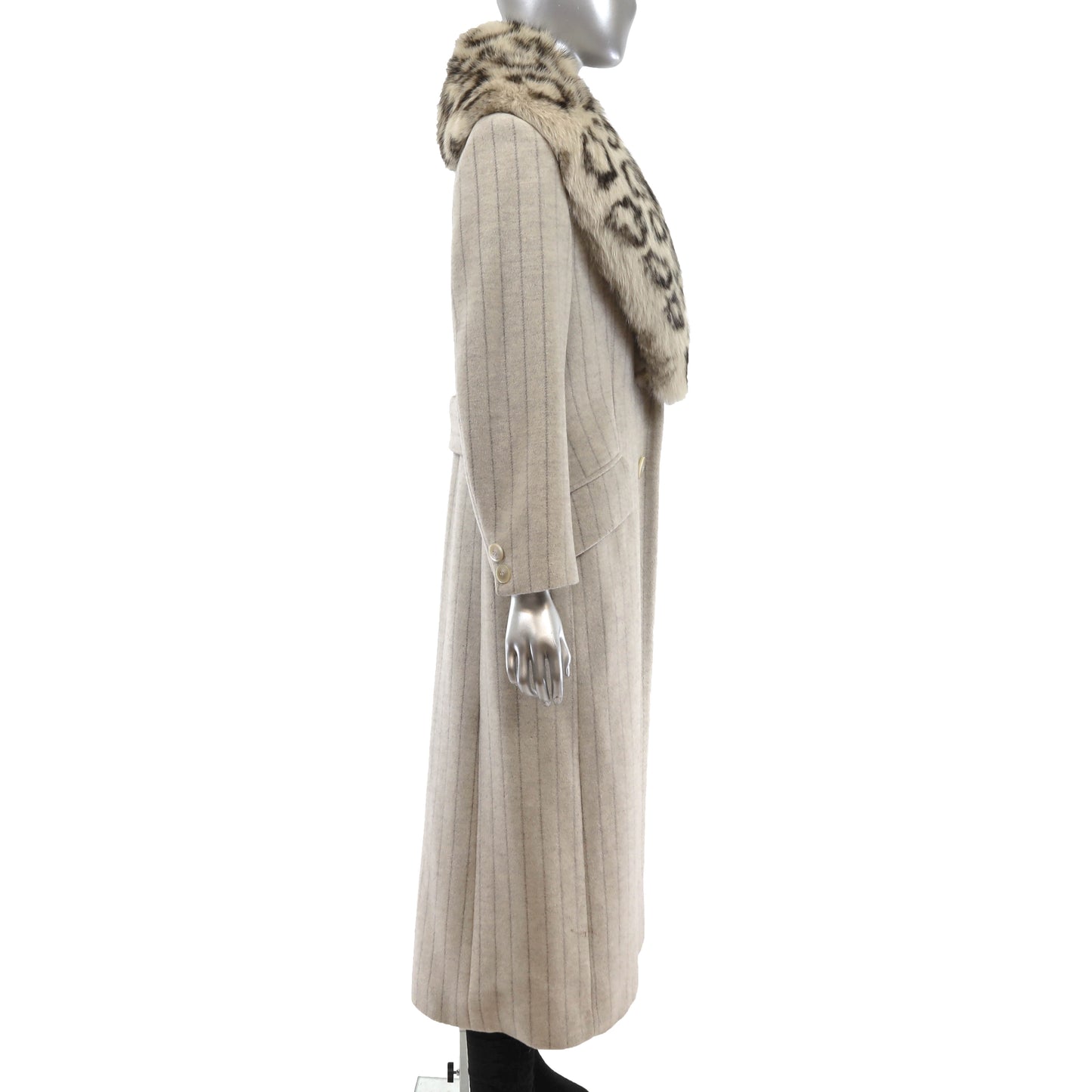 Giuliana Teso Wool Coat with Fox Collar- Size S