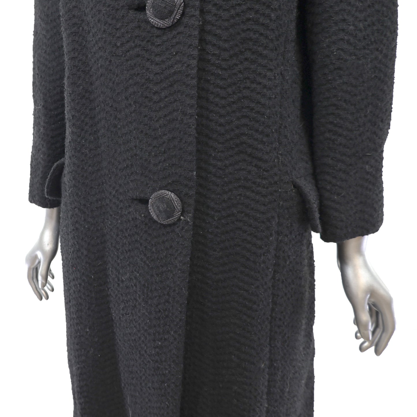 Wool Coat with Mink Collar- Size L