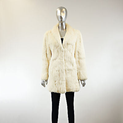 Theory - White Rabbit Fur Clasped Coat Sz S – Current Boutique