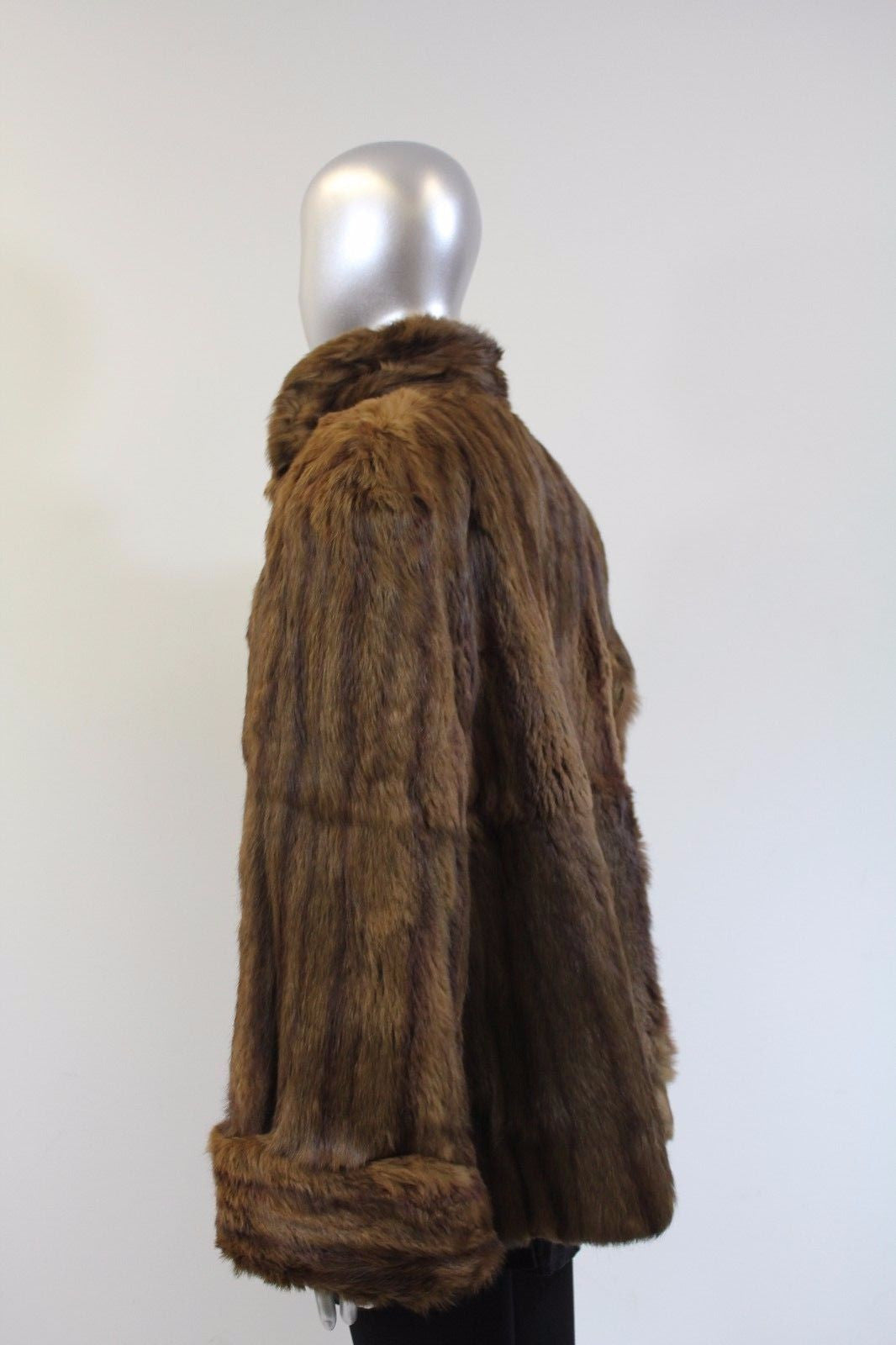 Brown Squirrel Fur Jacket Size S