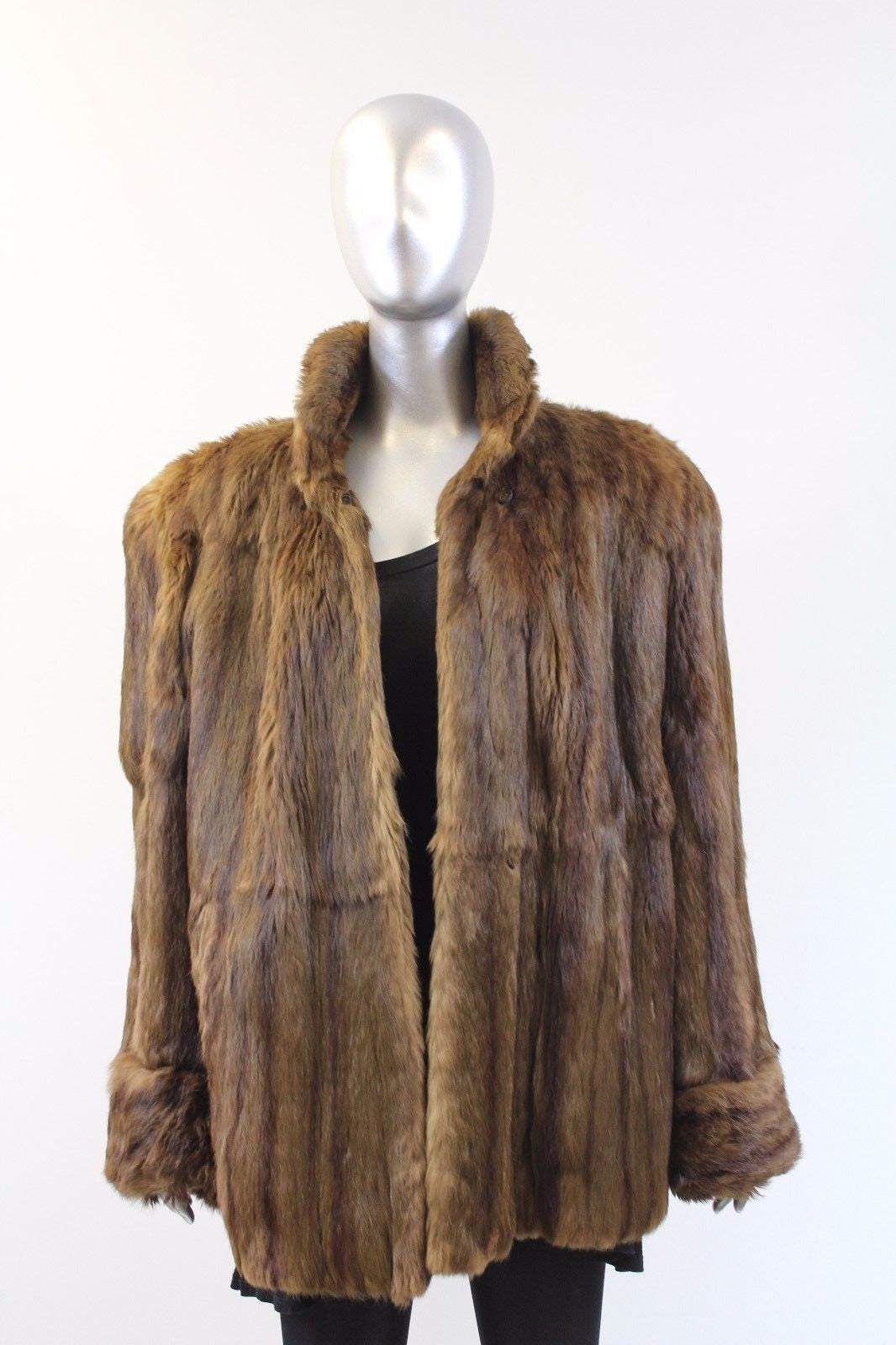 Brown Squirrel Fur Jacket Size S