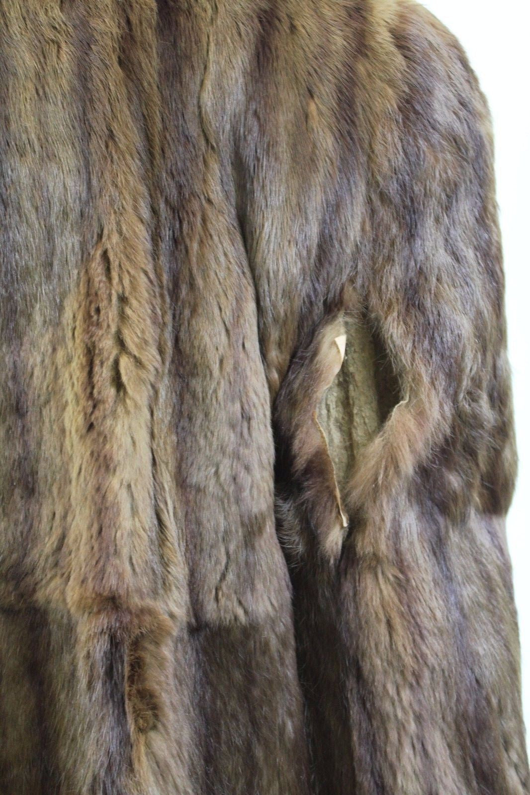 Brown Squirrel Fur Jacket Size S