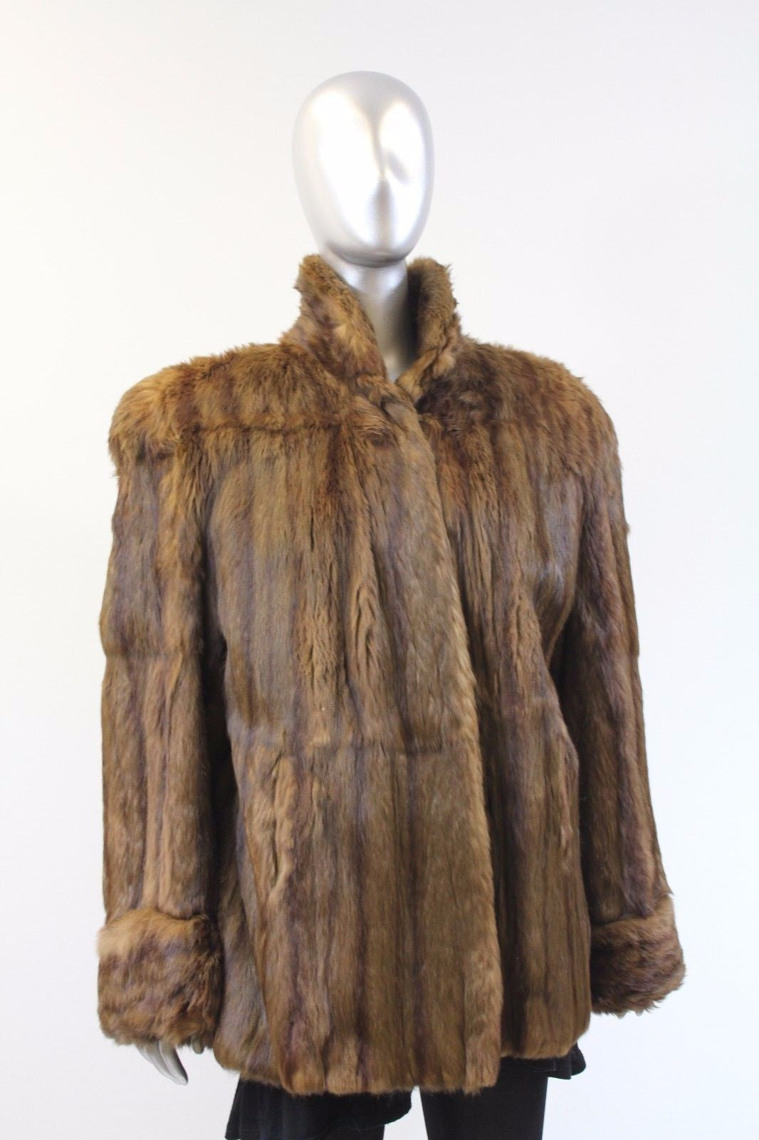 Brown Squirrel Fur Jacket Size S