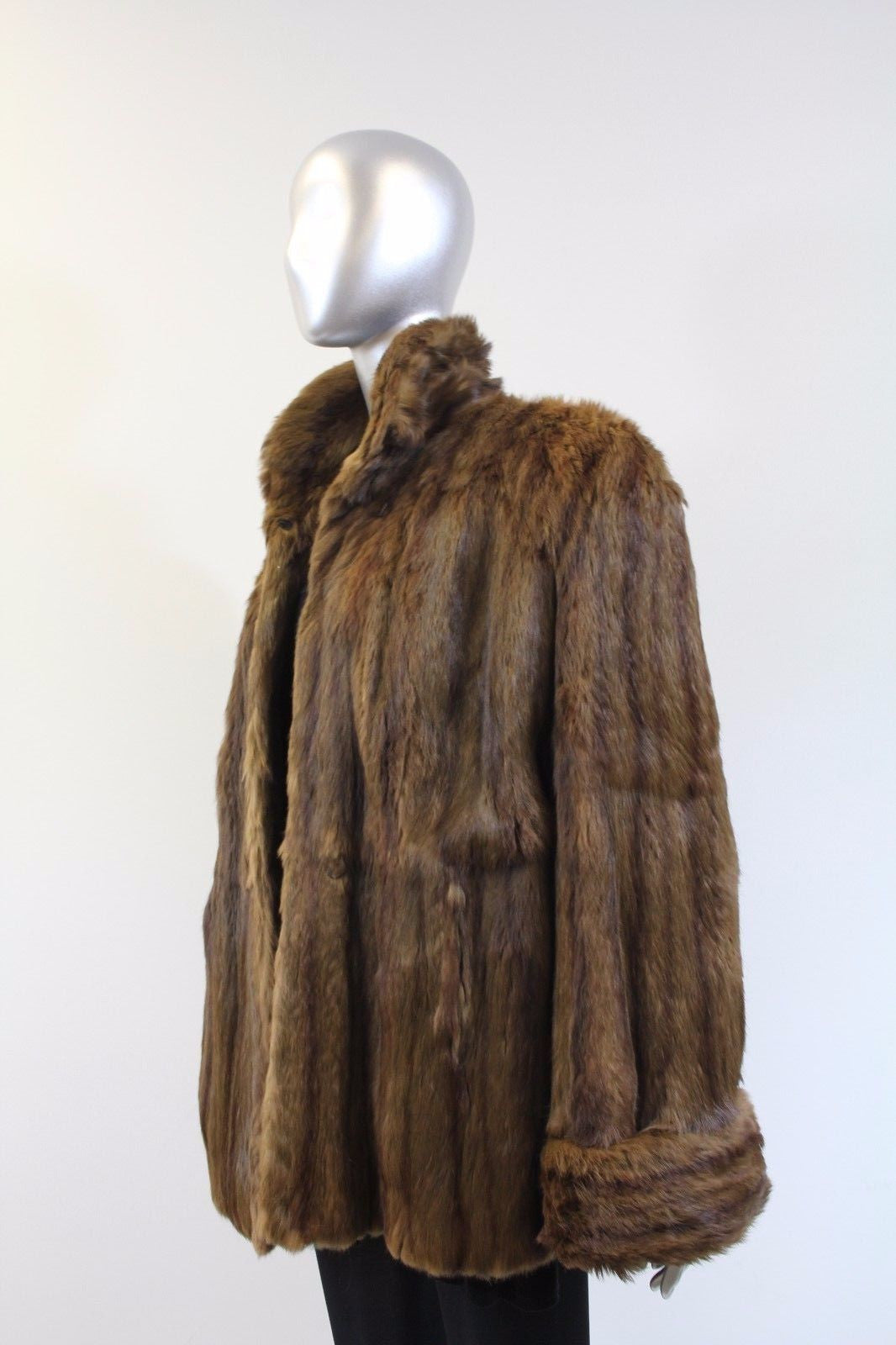 Brown Squirrel Fur Jacket Size S