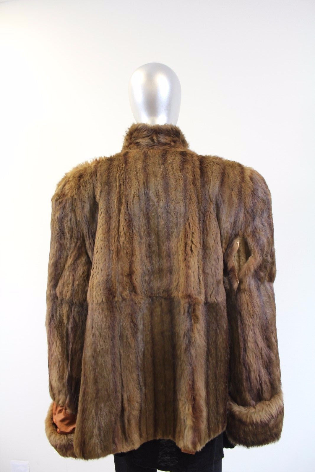 Brown Squirrel Fur Jacket Size S