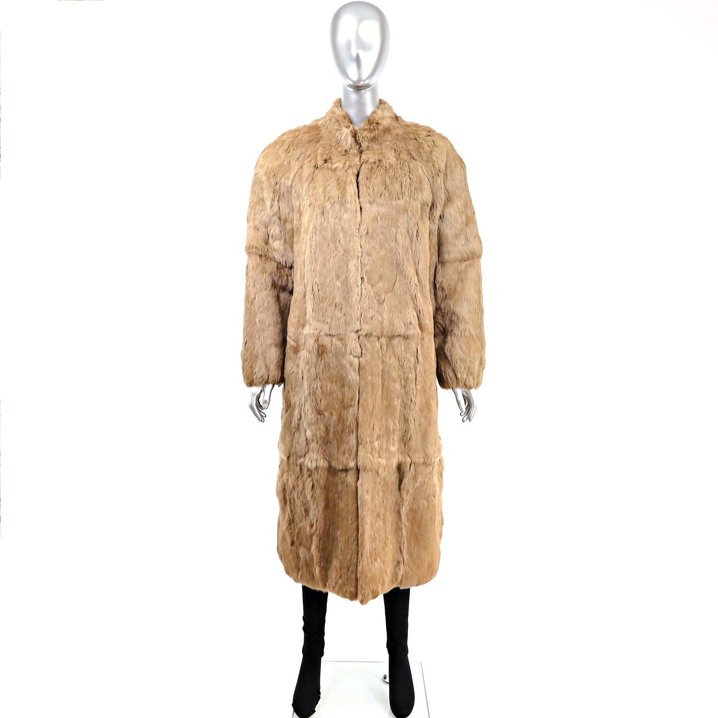 Full Length Rabbit Coat- Size M