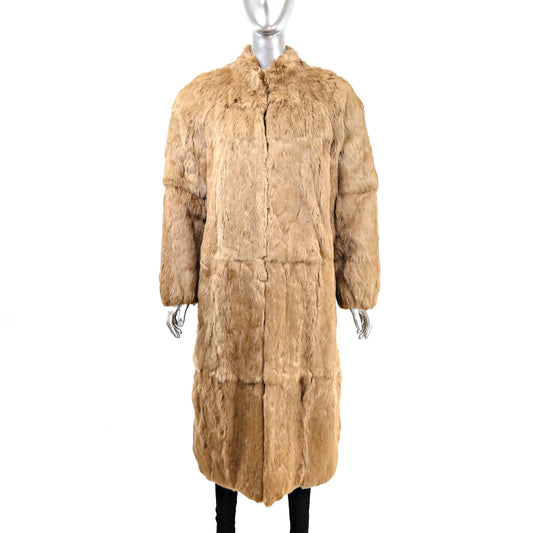 Full Length Rabbit Coat- Size M