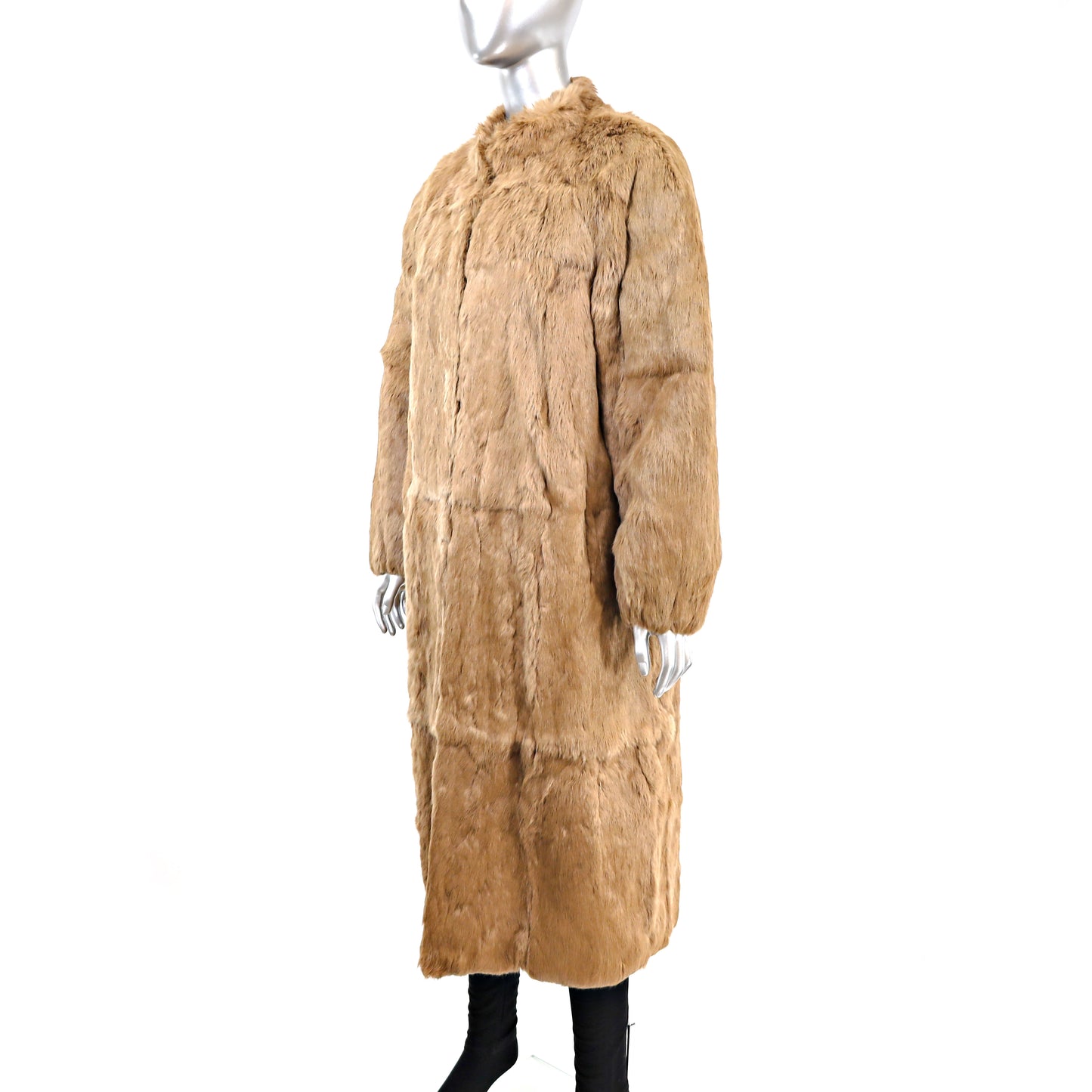 Full Length Rabbit Coat- Size M