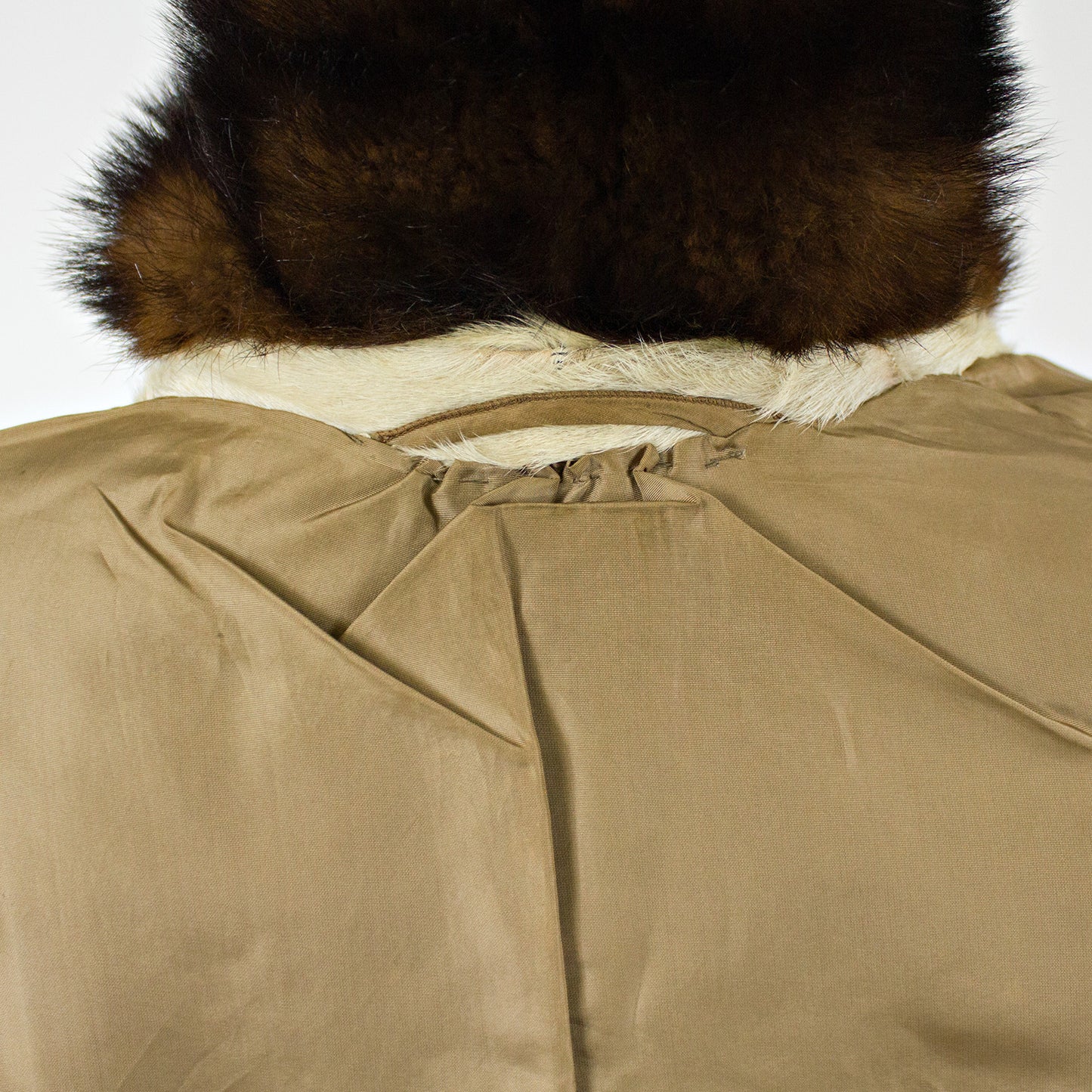 Beige Goat Kid Skin with Mink Fur Collar Jacket - Size S - Pre-Owned