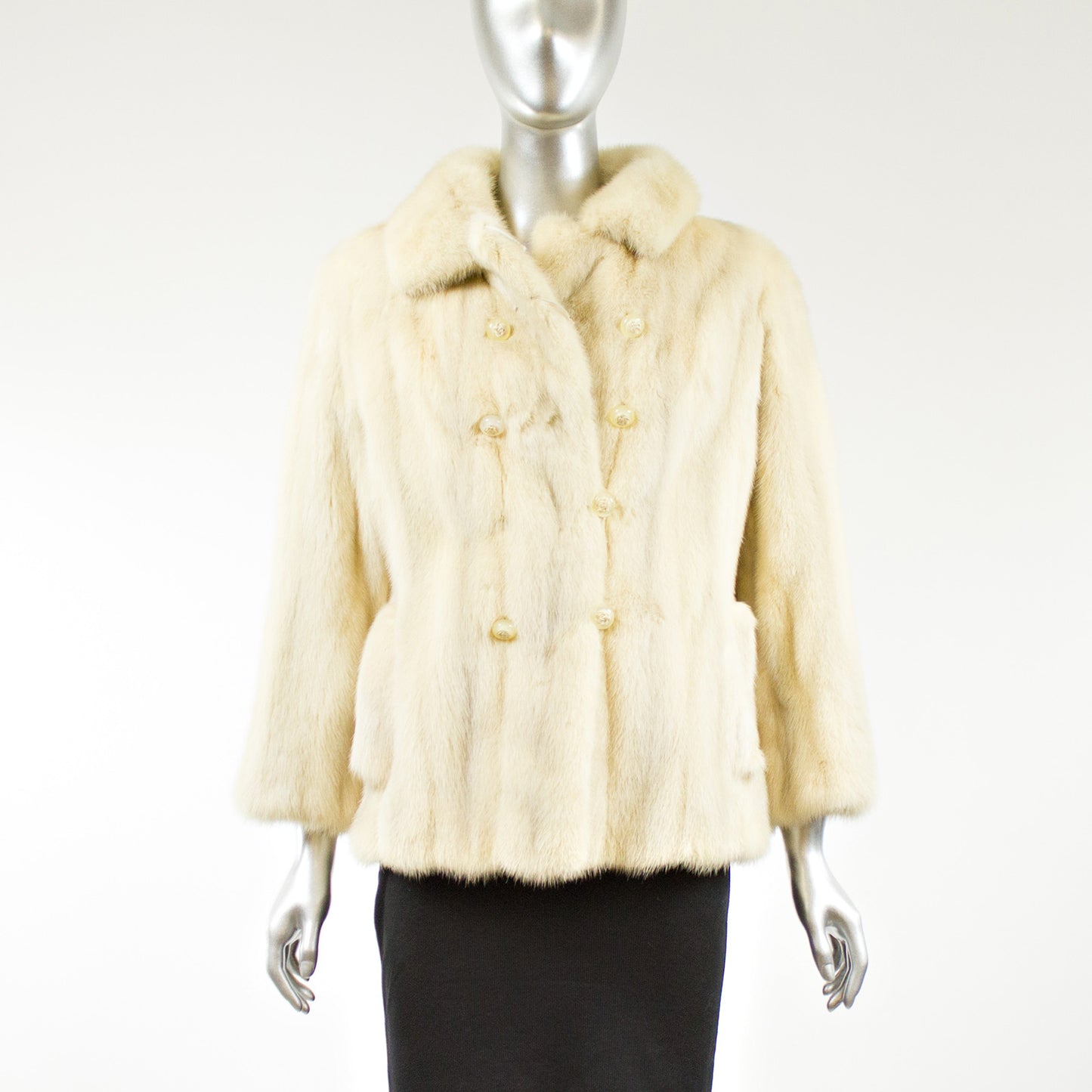 Pearl Mink Fur Jacket - Size S