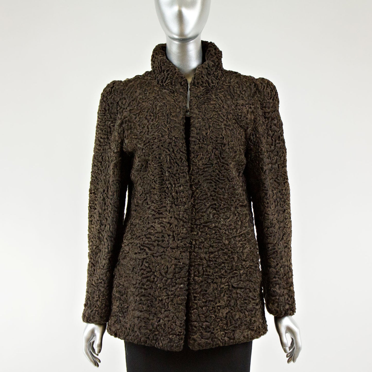 SAKS JANDEL Brown Persian Lamb Fur Jacket - Size XS