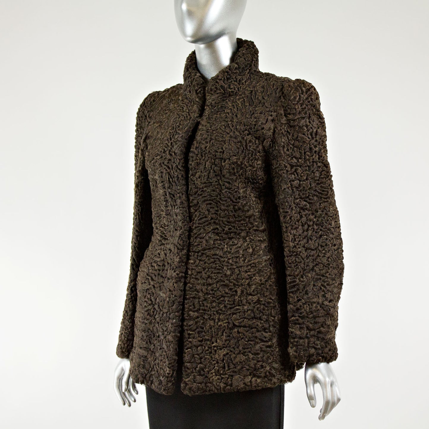 SAKS JANDEL Brown Persian Lamb Fur Jacket - Size XS