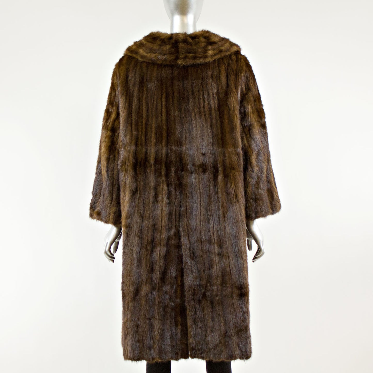 Mahogany Mink Fur Coat - Size S