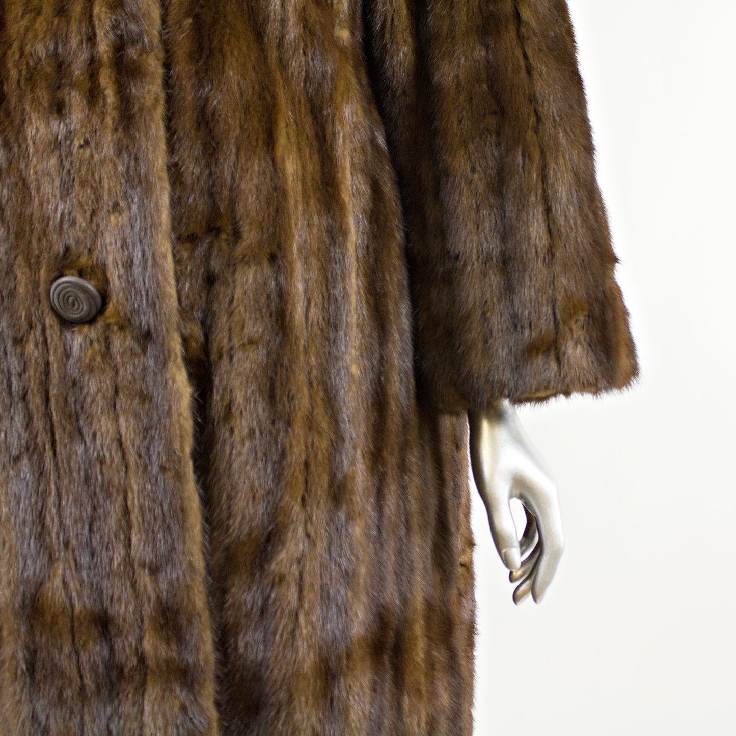 Mahogany Mink Fur Coat - Size S