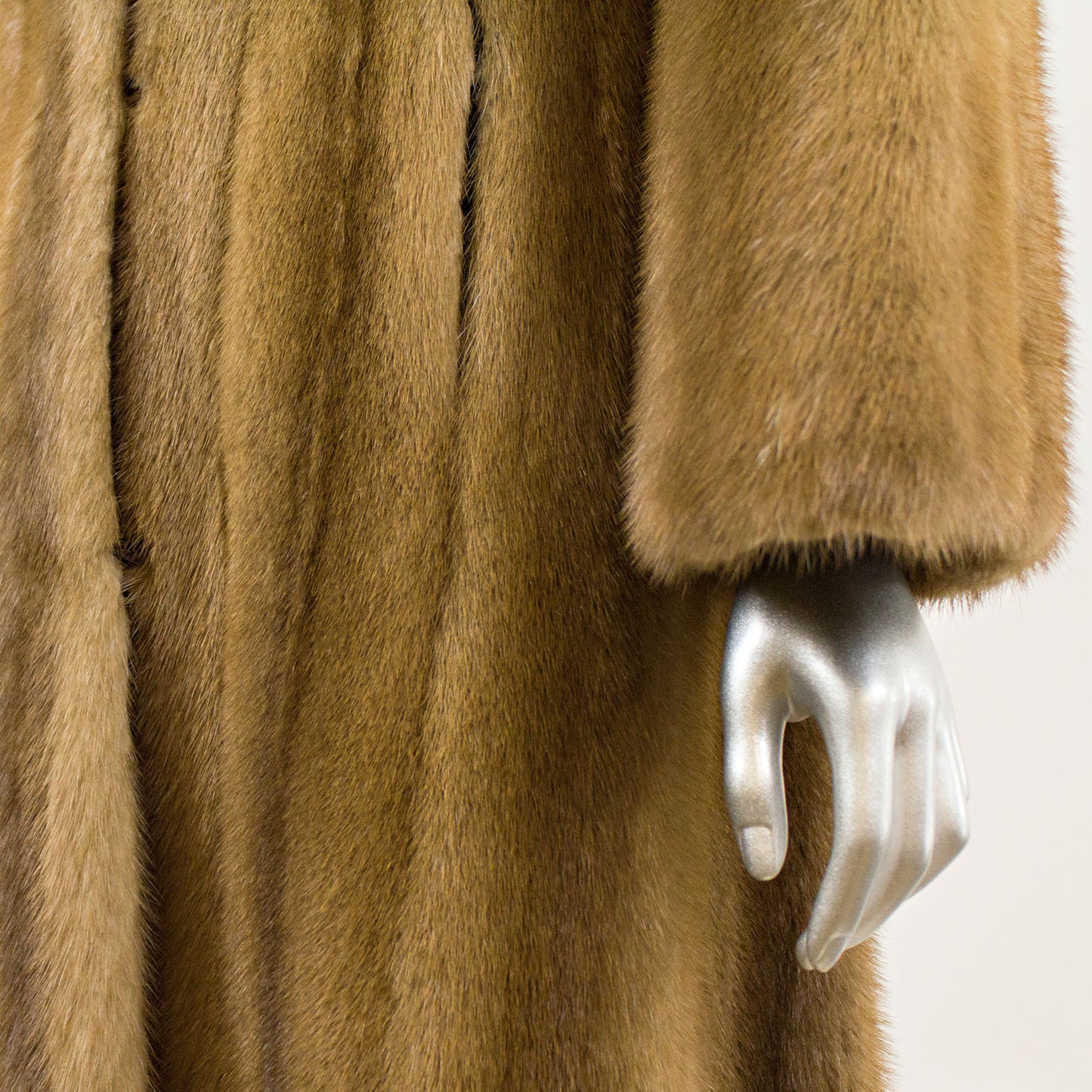 Autumn Haze Mink Coat with Sable Collar - Size S