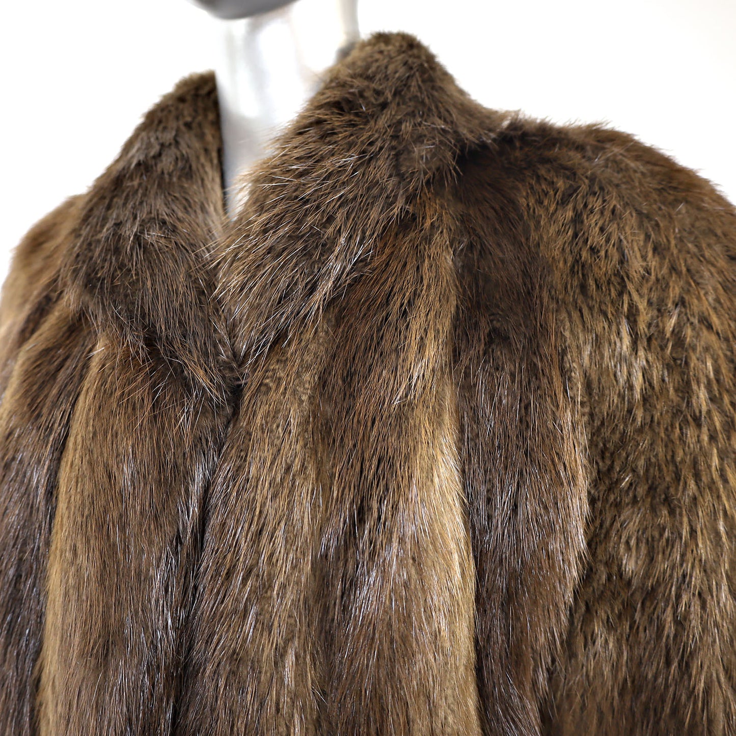 Long Hair Beaver Coat- Size S