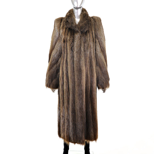 Long Hair Beaver Coat- Size S-M