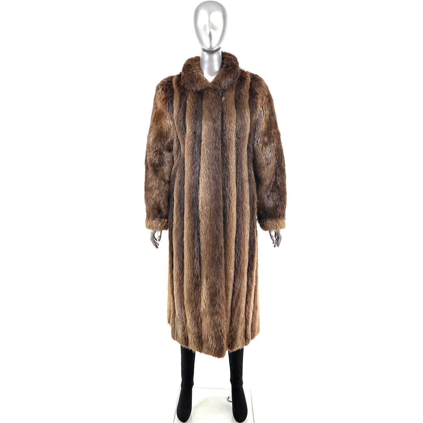 Long Hair Beaver Coat- Size M