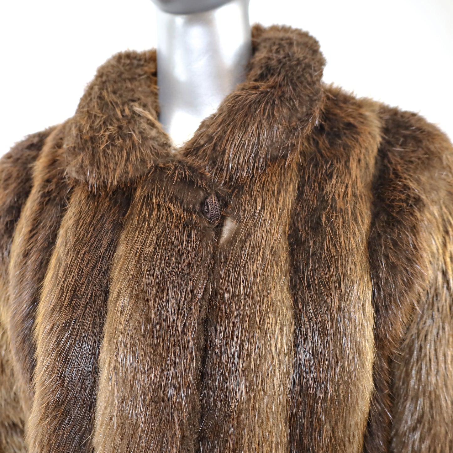 Long Hair Beaver Coat- Size M