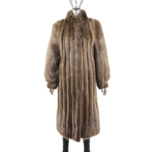 Lord & Taylor Long Hair Beaver Coat- Size S