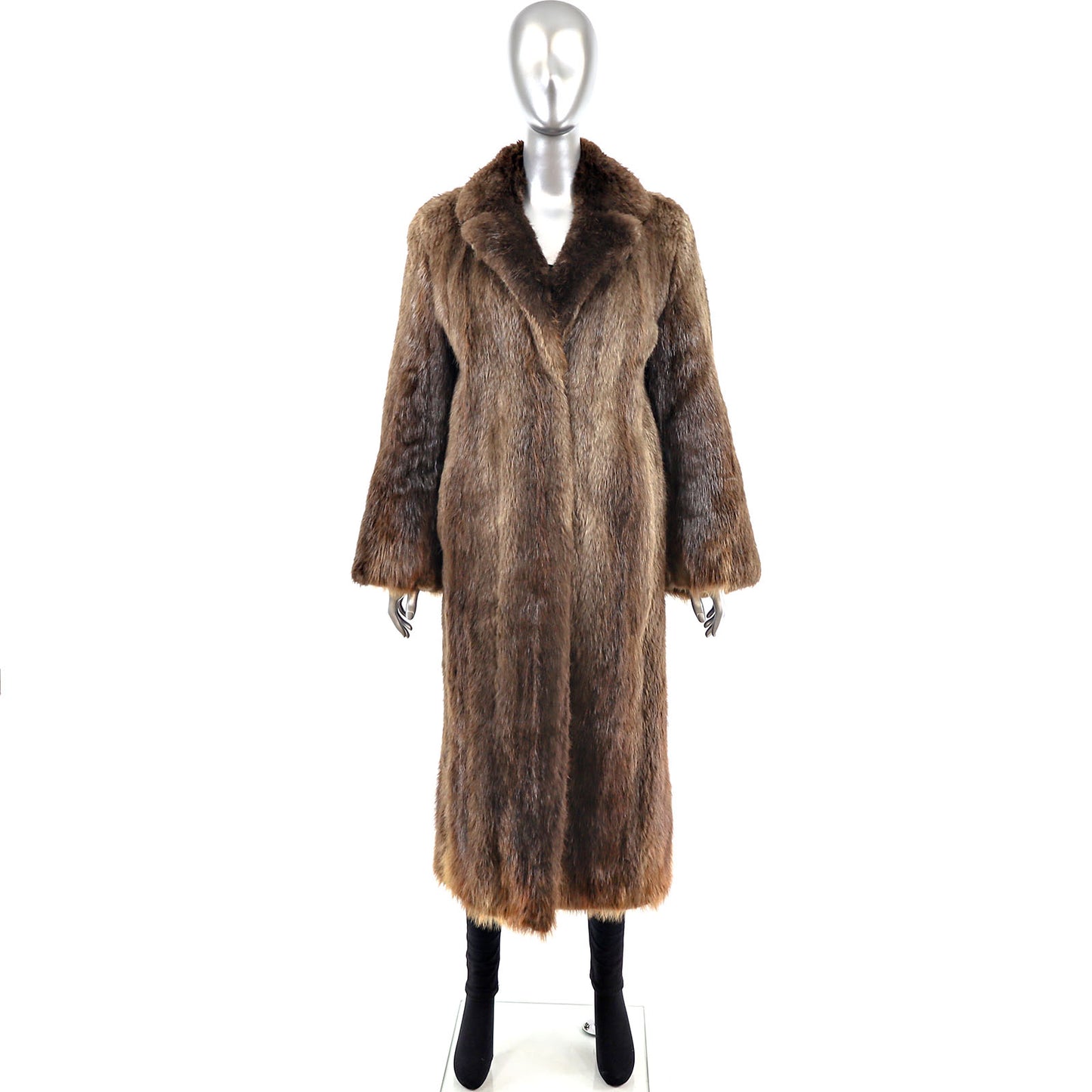 Full Length Beaver Coat- Size S