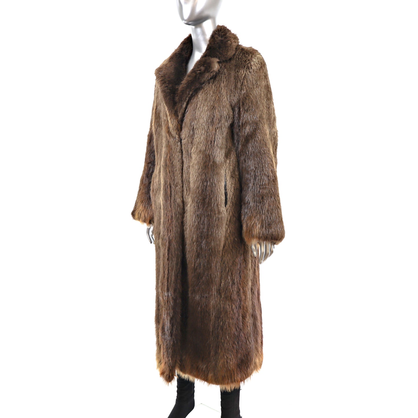 Full Length Beaver Coat- Size S