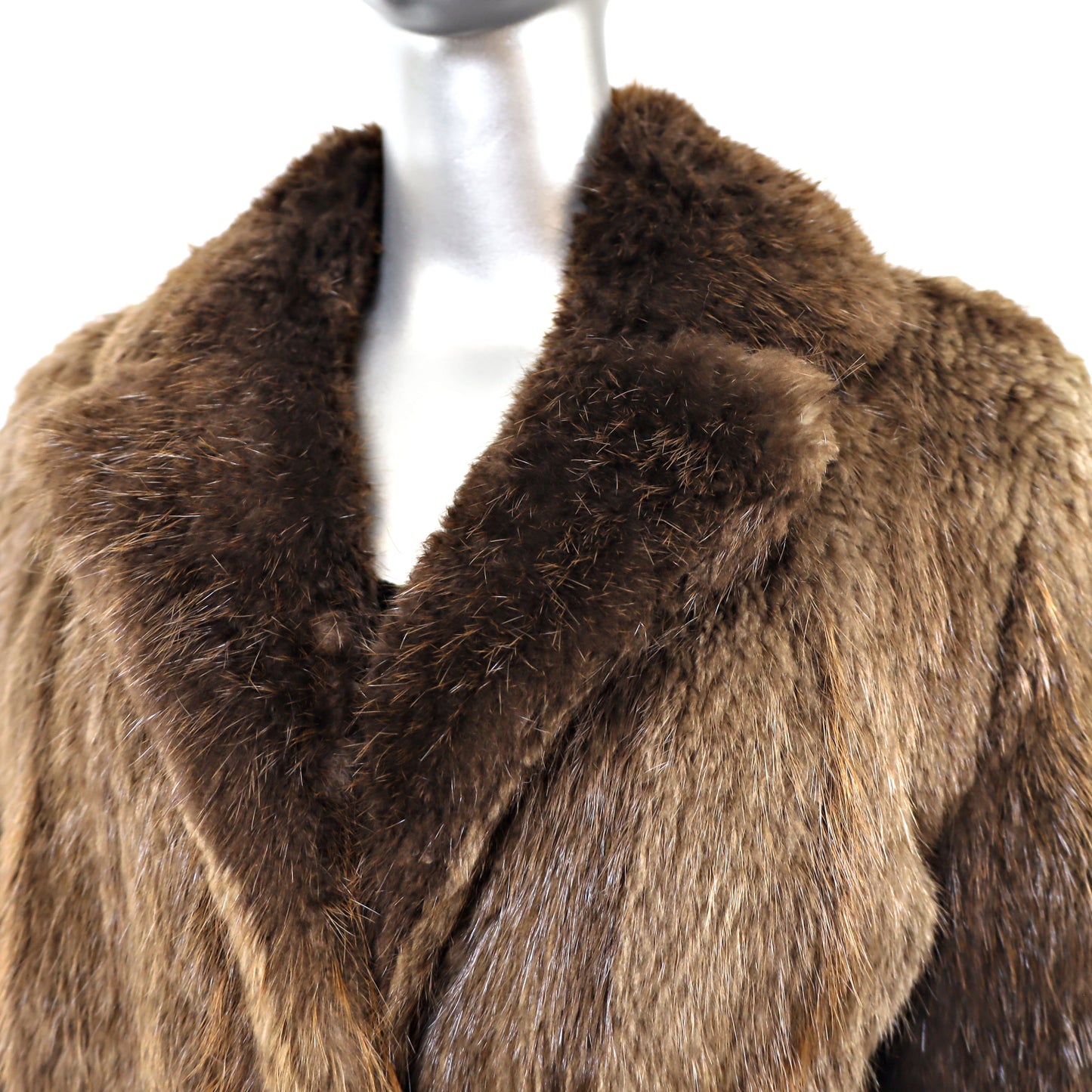 Full Length Beaver Coat- Size S